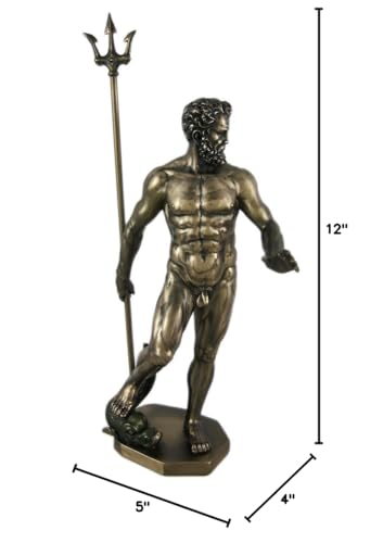 Estatua de Poseidón Griego en Bronce Veronese Design miniatura 5