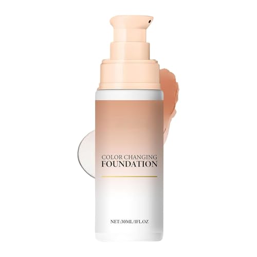 Base De Maquillaje De Cambio De Color Para Piel - 30ml con Protector Solar,Base Adaptable al Ton de Piel | Para Adultos y Nias Eventos de Boda Viajes y