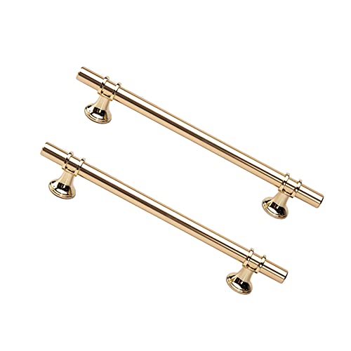 Dreneco 2 Pack Cupboard Handles Zinc Alloy Kitchen T Bar Handle Drawer Wardrobe Cabinet Furniture Door Pulls Knobs (160mm Hole centres