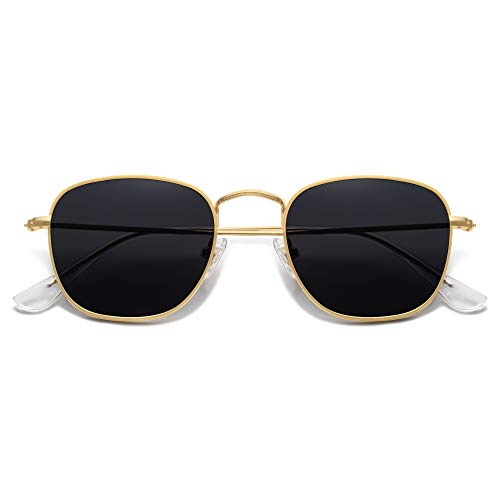 SOJOS Square Polarized Sunglasses for Men Women Classic Vintage Retro Style SJ11432