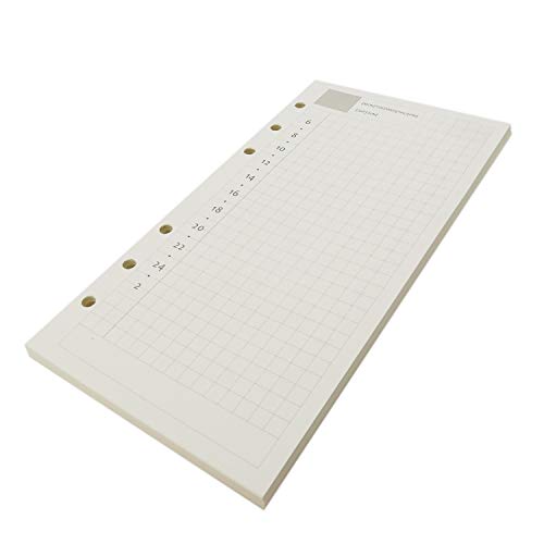Image of Zelten Loose Leaf Punched Paper Refills Paper for 6 Hole Binder Personal Organizer Diary Notebook Refillable Planner (Daily Planner,A6 /6 Hole)