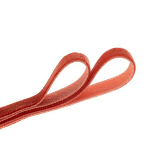 Image of QIANF Vintage Terracotta Velvet Ribbon Christmas Ribbon for Gift Wrapping Crafts Christmas Tree Ornaments Garland Decorations, 3 /8 Inch X 25Yd