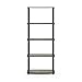 Furinno TURN-N-TUBE Storage Shelves, 5-Tier Book Shelf, Corner Shelf, Toolless Open Shelves, for Organization and Storage, Living Room, Garage, Home Office, French Oak