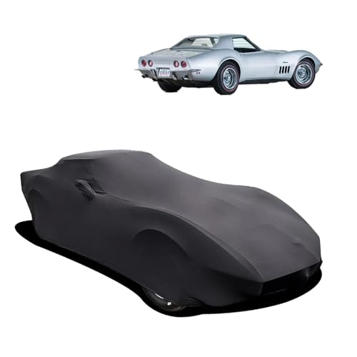 Image of Indoor Car Cover Custom Fit for Corvette C3 1968-1982 Luxurious Soft Stretch Satin Car Cover Breathable Dust-Proof for Underground Garage, Car Show