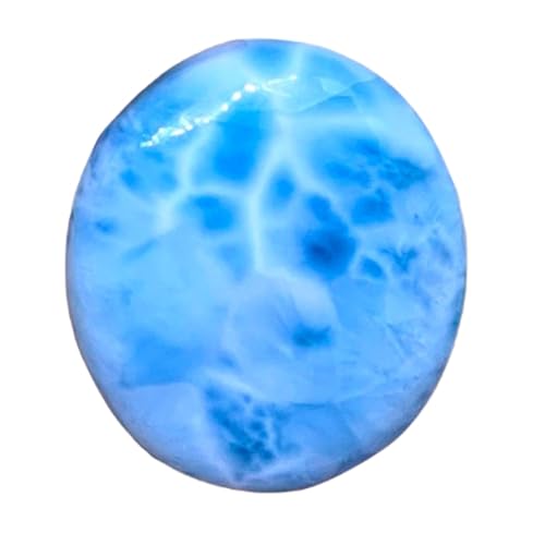 Larimar naturel ovale 27x23mm : finissez-en avec les fausses pierres pour vos bijoux DIY
