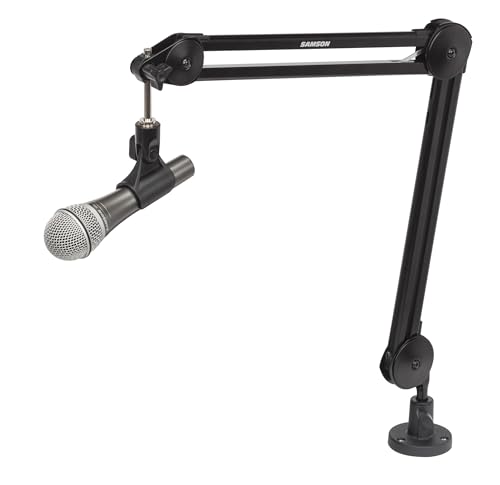 Image of Samson MBA28 28 inch Microphone Boom Arm Studio Podcast USB Mic Stand w /Desk Clamp