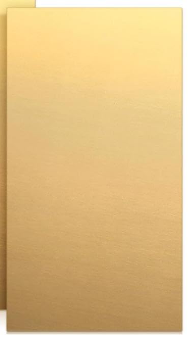 Brass Sheet, 8 x 2 Inch, 18 Gauge, 200 x 50 x 1mm Metal Plates for Craft DIY and Repairs, 6 Pack