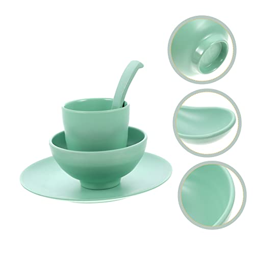 SHOWERORO 1 Conjunto De Talheres Conjunto De Pratos De Cerâmica Conjunto De Caneca De Café Conjunto