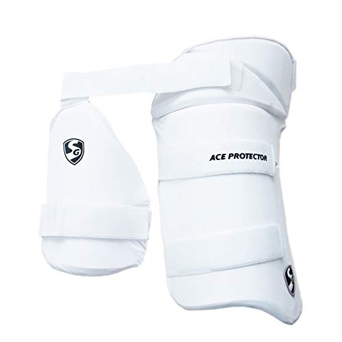 SG Ace Protector White Thigh Pads Junior RH (Combo)