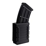 TACNEX AR Mag Holder 5.56mm Rifle Magazine Pouches 7.62mm Mag Holster w/Duty Belt Rotatable Clip Universal Polymer Case Adjustable Carrier for M4 AR15 M16 AK Magainzes BK