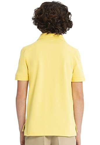 Image of Classroom Girls' Short SLV Pique Polo | Side Vents, Droptail Hem, Ribbed Trim, Comfortable Everyday School Wear