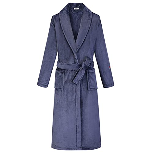 Winter Flannel Men's Robe Pajamas Plus Size Pajamas Thickened Coral Fleece Homewear Homewear Loose Bathrobes