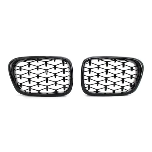 Rejilla frontal negro brillante estilo diamante para actualizar el paragolpes de tu E39