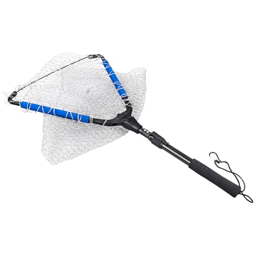image for RESTCLOUD Fishing Landing Net with Telescoping Pole, Strong Aluminum F