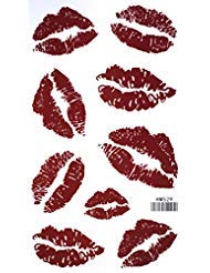 Red Lip Temporary Tattoo Stickers Sexy Tattoos Waterproof Tattoo Stickers