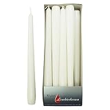 Inhalt: 10 Stück Ebersbacher Kerzen Spitzkerzen weiß, ca. 22 x 240 mm, 10 Stück/Pack