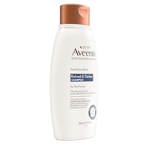 Aveeno, Fresh Greens Blend Sulfate-Free Shampoo with Rosemary, Peppermint & Cucumber to Thicken & Nourish, Clarifying & Volumizing Shampoo for Thin or Fine Hair, Paraben-Free, 12oz (Pack of 2) - image 6