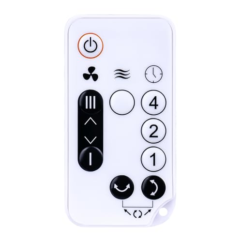 Ersatz-Tischventilator-Fernbedienung Anwendbar für Woozoo Silent & Portable Table Fan PCF-SC15T, White, fit for 5-Speed Globe Fan Remote Control
