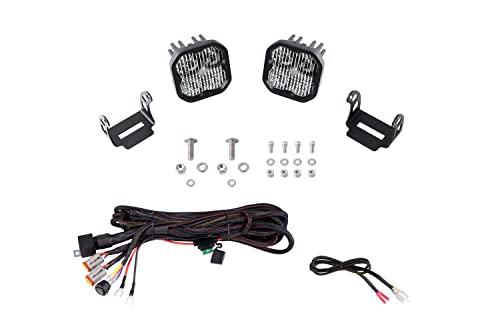 Diode Dynamics Stage Series SS3 Backlit Ditch Light Kit compatible with Ford Bronco 2021-2025, White Combo