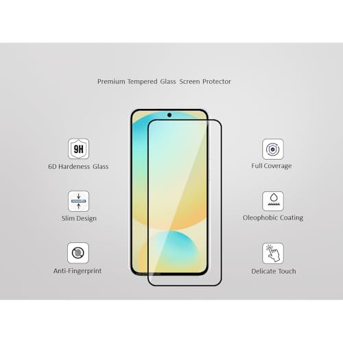Image of ScreenUp Tempered Glass For Samsung Galaxy S24 FE /A36 /A56 /M56 - Ultra Clear, 9H Scratch Resistant, Full Coverage, Easy Install Screen Protector