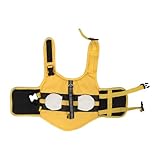 SEWACC Schwimmweste für Hunde Größe S mit Rettungsgriff Verstellbar Leuchtend Gelb Weiches Material Pool und Strandausrüstung für Kleine Hunde