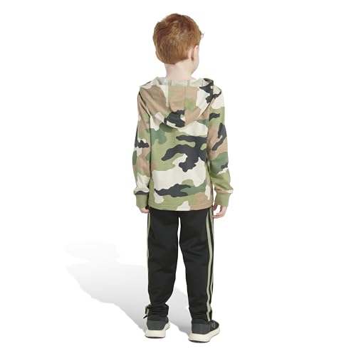 adidas Boys Long Sleeve Camo Fleece Hooded Pullover Set4