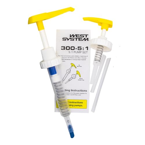 West System 105A Epoxy Resin (1 qt) with 205A Fast Epoxy Hardener (.43 pt) + Mini Epoxy Metering Pump Set