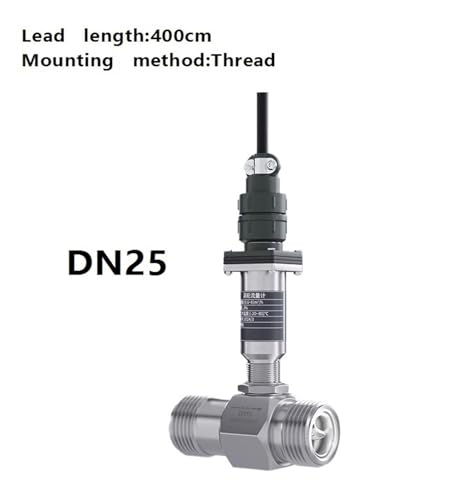Medidor de flujo de acero inoxidable con sensor de tubería de líquido y rosca DN25 3