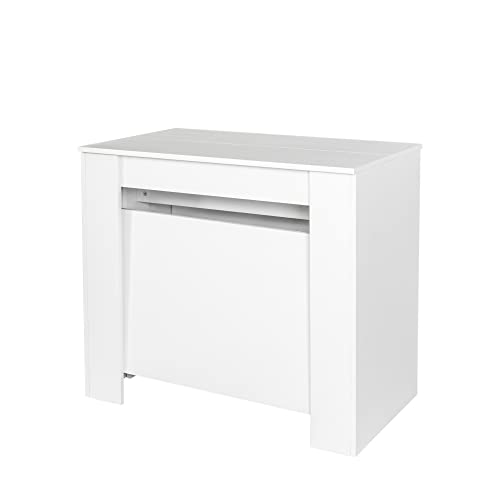HOMBIX Expandable Console Hideaway Dining Table Expandable Desk Expandable Tables for Small Spaces Folding Dining Table Space Saving Furniture