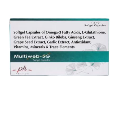 Multiveb-5G Softgel Capsules with Omega 3 Fatty Acids L Glutathione Green tea & Vitamins Minerals & Trace Elements |10 Capsules-picture-26