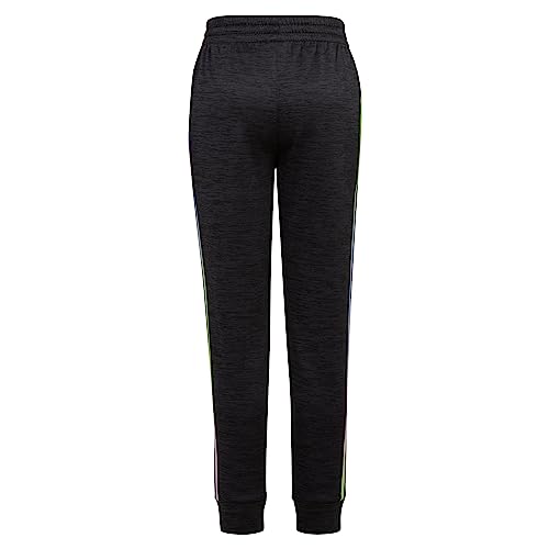 adidas Girls' Elastic Waistband 3-Stripe Gradient Poly Mélange Fleece Jogger2