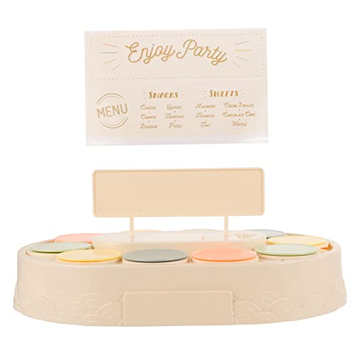 BRIGHTFUFU Automatic Rotating Dessert Display Stand Elegant Cake Stand for Weddings Parties Events Multi Functional Showcase for Cupcakes Macarons Treats Rotating Cake Stand