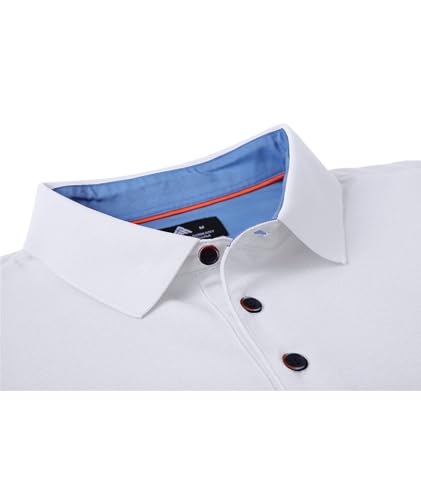 Image of SWISSWELL Long Sleeve Polo Shirts for Men collared Performance Golf Shirts Casual Workwear Office
