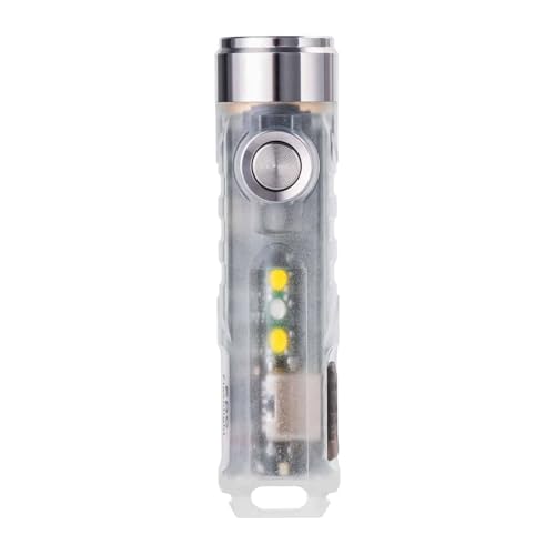 RovyVon Aurora A7 G4 Keychain Flashlight USB C Rechargeable Max 650 High Lumen Flashlights Super Bright with EDC Small Size 8 Mode Glow Blue Perfect for Gift Camping Emergencies Outdoor