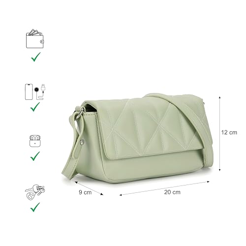 Image of Fastrack Puff Sling with Detachable Pouch | Faux-Leather Women's Handbags | Sling for Casual Carry