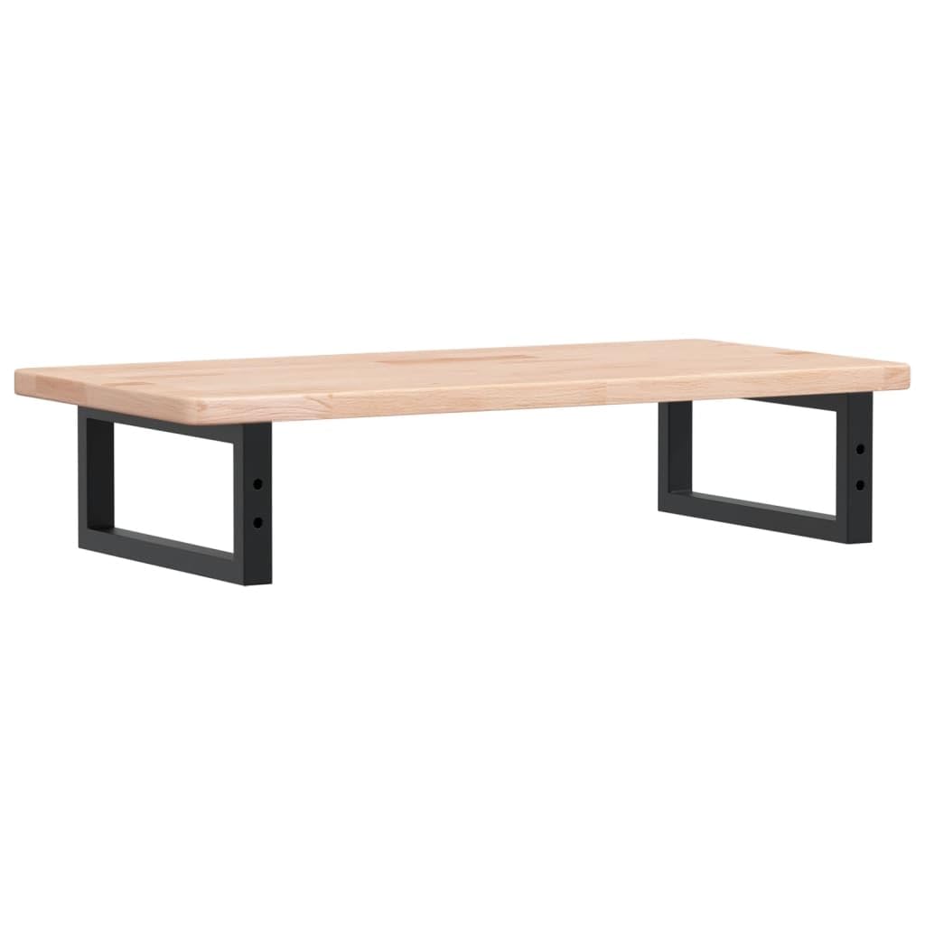 Blat umywalki 80 x 40 cm z drewna dębowego ze stalowym uchwytem, wiszący regał pod umywalkę do łazienki, lite drewno