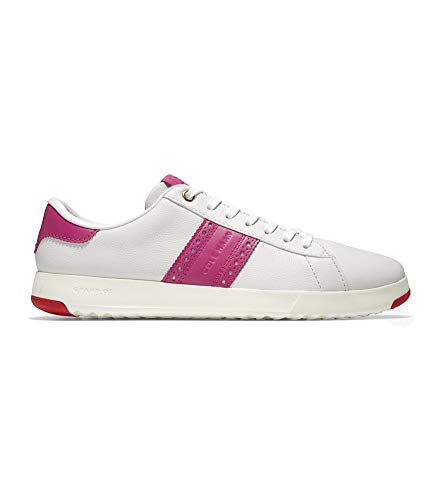 Cole Haan Femme Grandpro Tennis Classic Edition Sneaker Basket, Ivoire/Fuchsia/Or/Multicolore/Blanc Optique/écarlate Flamme, 41.5 EU