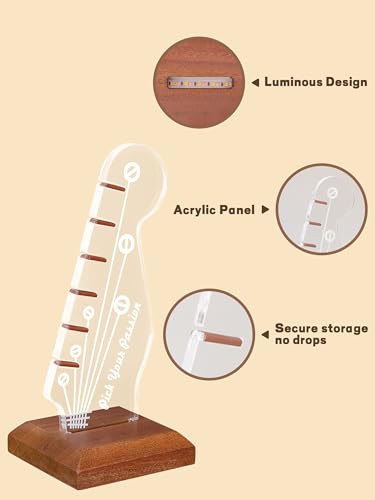 Acrylic Guitar Pick Holder with Wooden Base - Perfect Gift for Musicians - Image 5