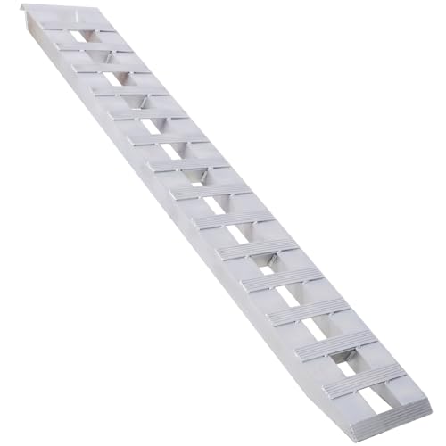 Par de rampas de aluminio plateadas 84" x 14" para motos miniatura 2