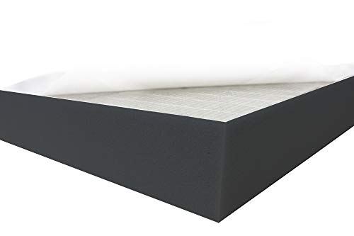 Dibapur ® Black FSE • Flamm hemmend SELBSTKLEBEND Raum Akustik Schaumstoff Dämmung Schallschutz (50x50x5 cm)