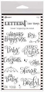 Ranger’s Letter It Bundle Clear Stamps February Winter 2019 Release 6 Stamp setsset