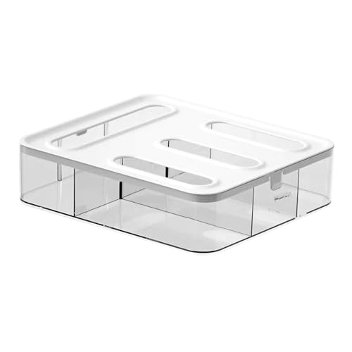 Contenedor transparente de almacenamiento de alimentos con compartimentos multiformato 2