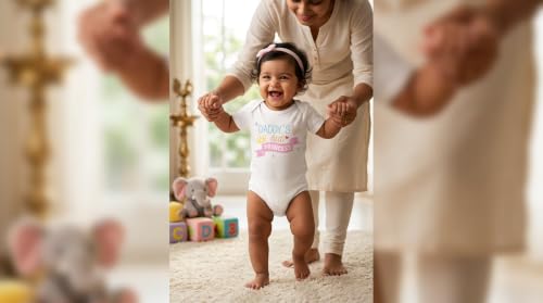 Image of Lillypupp Cotton Body Suit For New Born Baby Boy Girl Made To Express Love For Fathers /Daddies. Half Sleeves Romper Bodysuit Clothes For Infant Toddler Boys Girls.