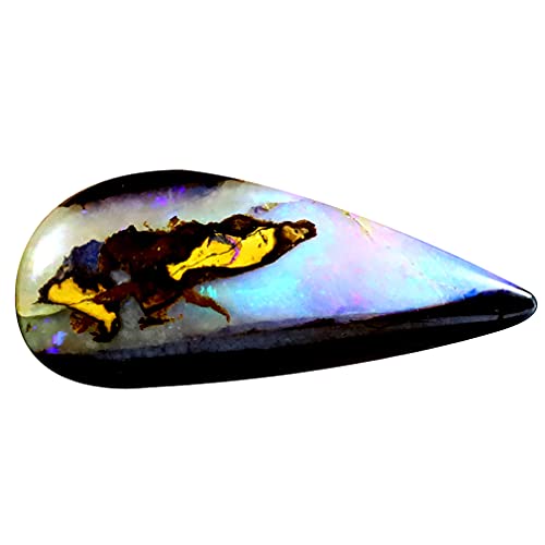 Opale boulder naturelle d'Australie de 7,57 ct, une gemme de collection pour haute joaillerie