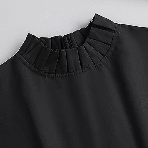 TeeYee Black False Collar Children's Half-High Collar Ruffle False Collar Stand Collar, Black -35, M - Image 3