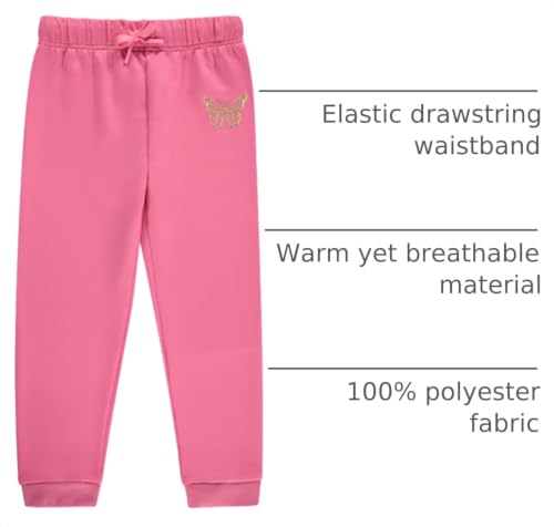 Image of BTween Kids Girls Fashion Stretch Waist Ultra Soft Jogger Pants Set 3 Pack Bundle