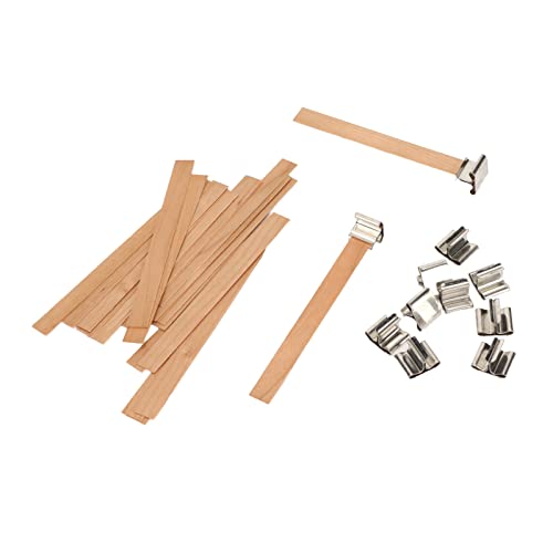 Mechas de Madera para Velas DIY con Bases, Paquete de 22 miniatura 3