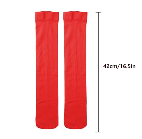 Image of Bestjybt 3 Pairs Women's Opaque Nylon Knee High Stockings Trouser Socks