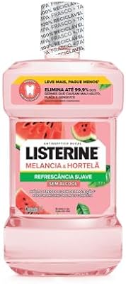Enxaguante Bucal de Melancia e Hortelã Listerine, Antibacteriano, 1L