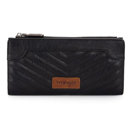 Wrangler Minimalist Wallet for Women Credit Card Wallet Ladies Travel Wallet Card Cases & Money Organizers with Smooth Zippers